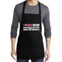 Puerto Rican Fueled By Arroz Con Gandules   Puerto Rico T Shirt Medium-length Apron | Artistshot