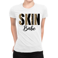 Skin Babe Leopard Skin Esthetician Skin Lover Skincare Premium T Shirt Ladies Fitted T-shirt | Artistshot