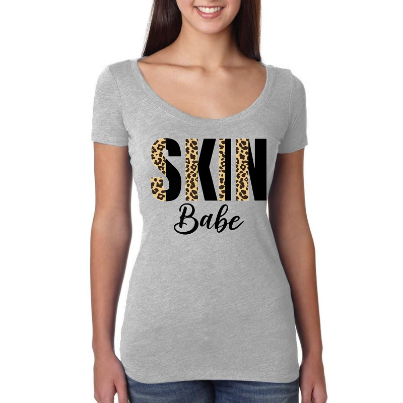 Skin Babe Leopard Skin Esthetician Skin Lover Skincare Premium T Shirt Women's Triblend Scoop T-shirt | Artistshot