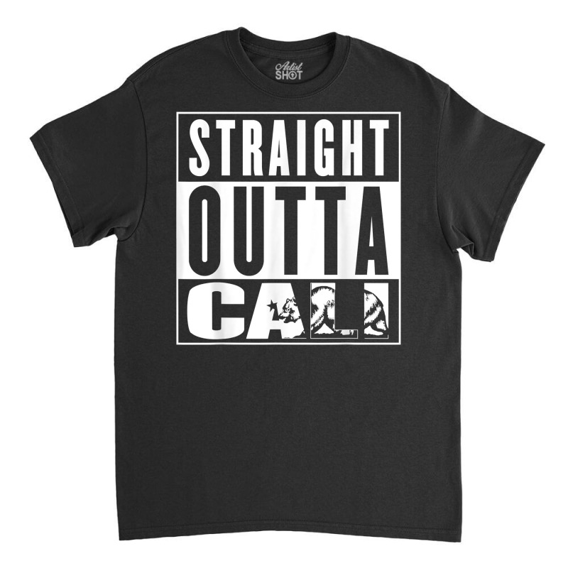 Mens California Republic Men's T Shirt Straight Outta Cali Shirt Classic T-shirt by nayarilorenzi | Artistshot