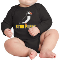 Stud Puffin Birthday Seabird Muffin Arctic Style Animals T Shirt Long Sleeve Baby Bodysuit | Artistshot