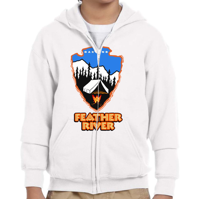 Oakland Feather River Camper Youth Zipper Hoodie by Bertaria | Artistshot