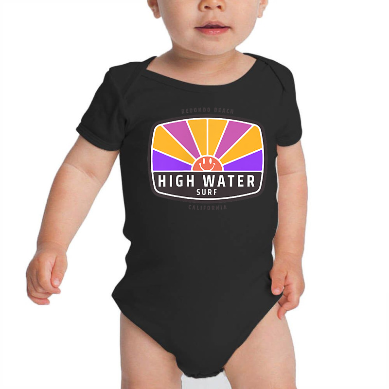 Mens Surfing California   Sunny   Mens Surfer   High Water Surf T Shir Baby Bodysuit by nayarilorenzi | Artistshot