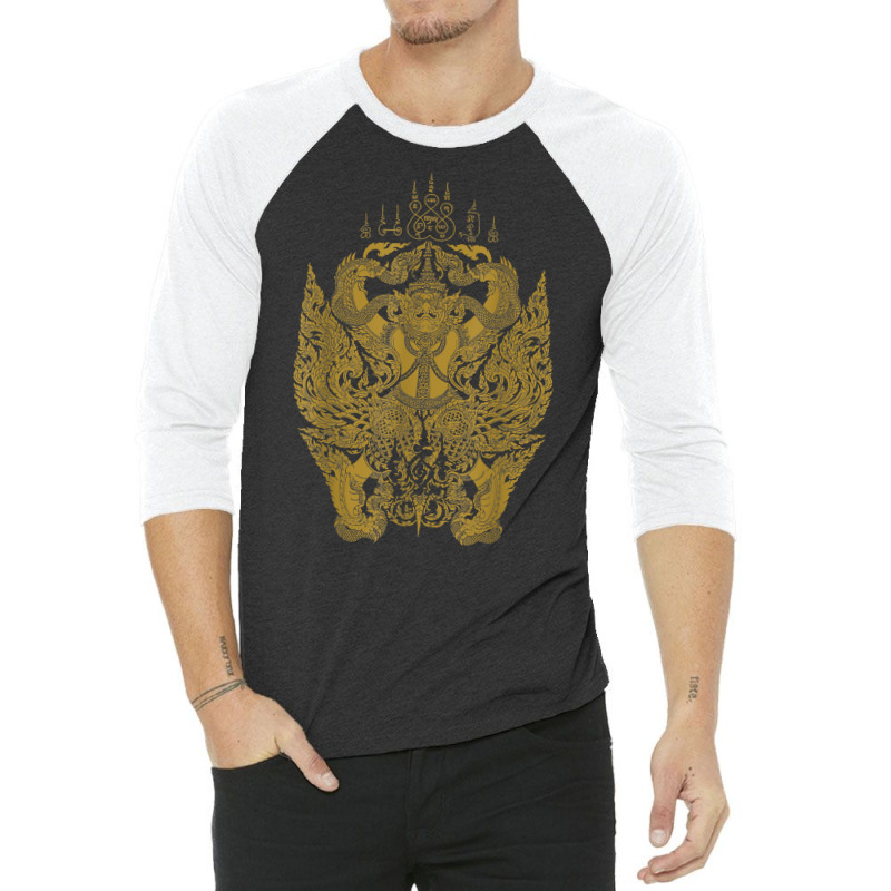 Garuda King Of Birds God Of India Hindu God Garuda Talisman T Shirt 3/4 Sleeve Shirt by kadrienstang | Artistshot