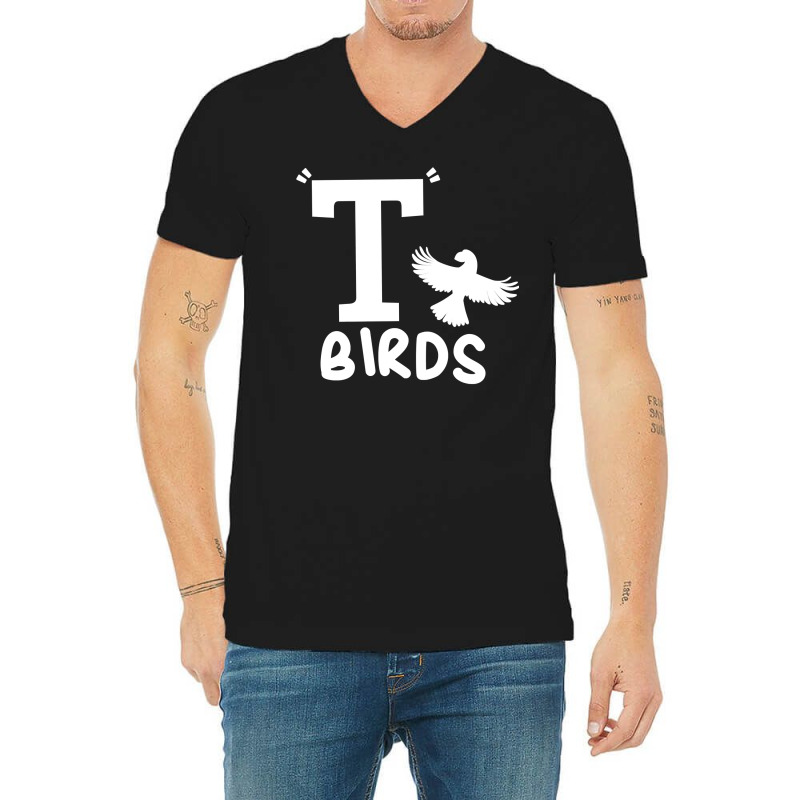 T Birds Greaser Thunderbirds 1970s T Birds Pullover Hoodie V-neck Tee | Artistshot