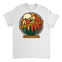 Vintage Springville, California Mountain Hiking Souvenir Pri Long Slee Classic T-shirt | Artistshot