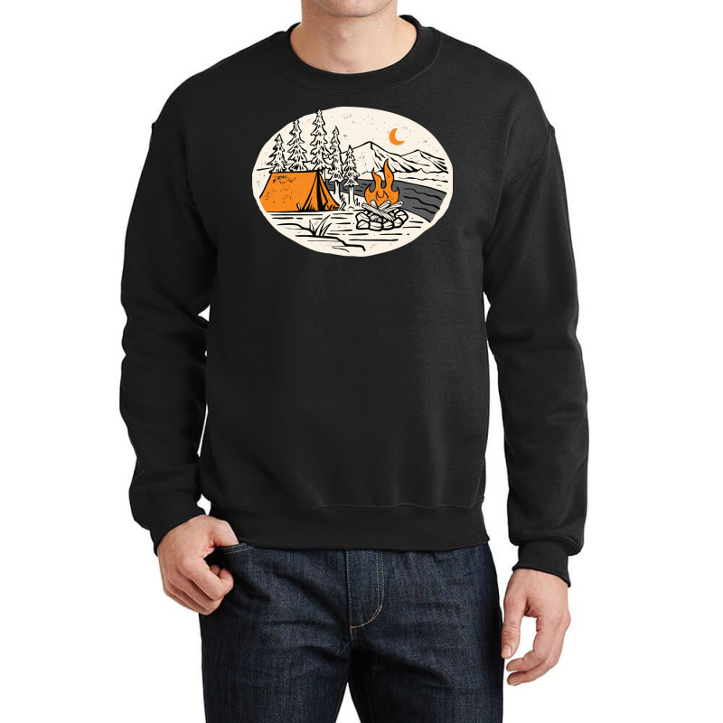 Camping Crewneck Sweatshirt by Quilimo | Artistshot