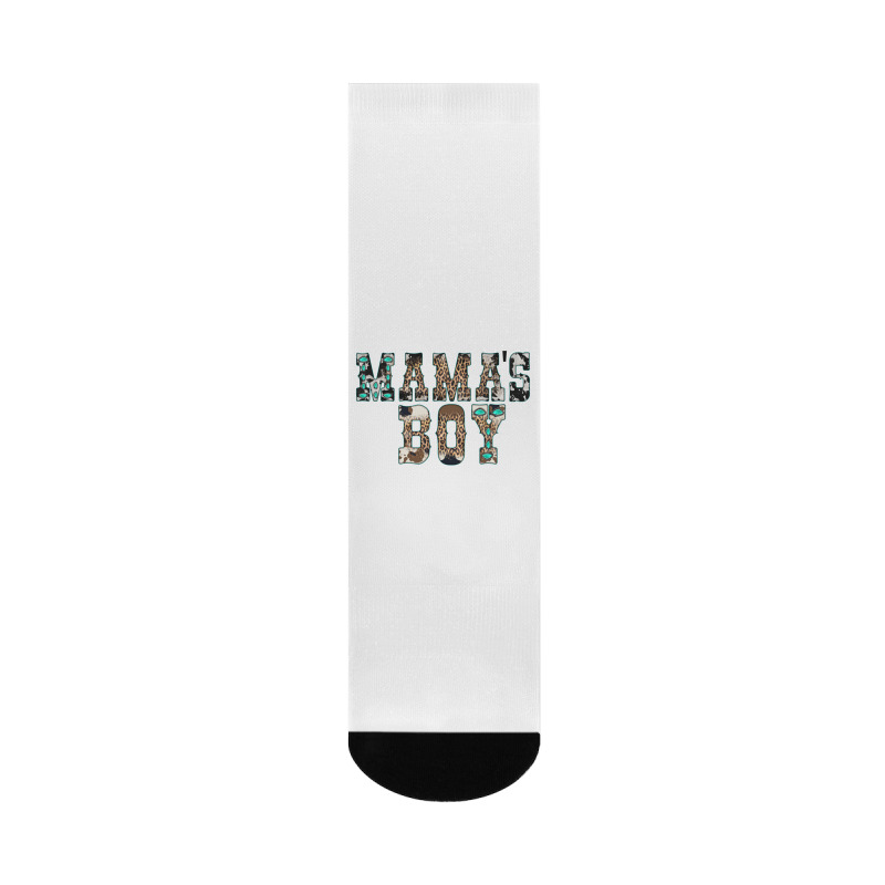 Western Mama's Boy Crew Socks | Artistshot