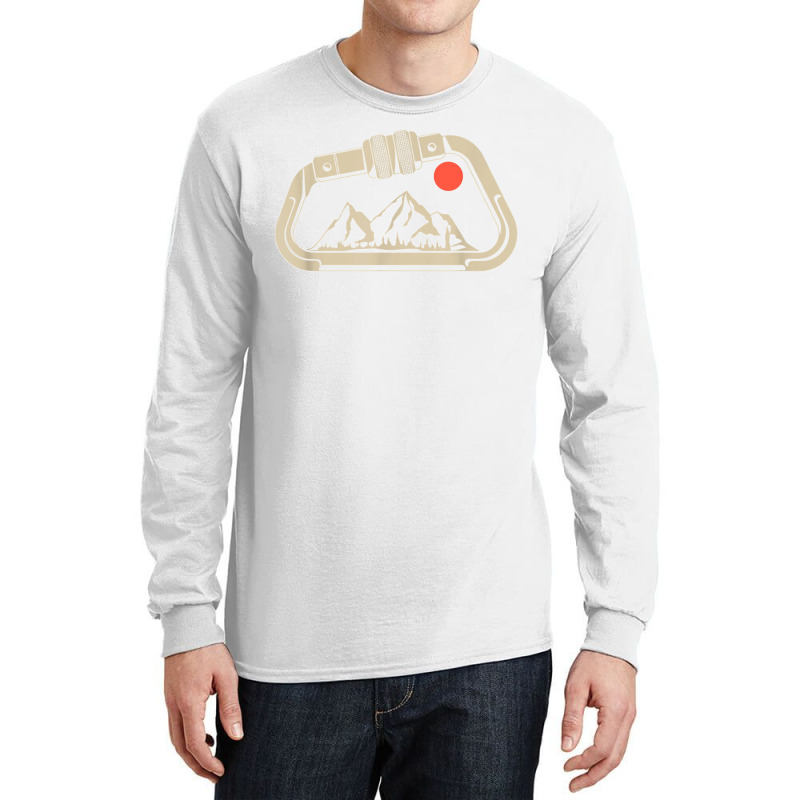 Retro Rock Climbing Bouldering Mountain Carabiner Clip Tee T Shirt Long Sleeve Shirts | Artistshot