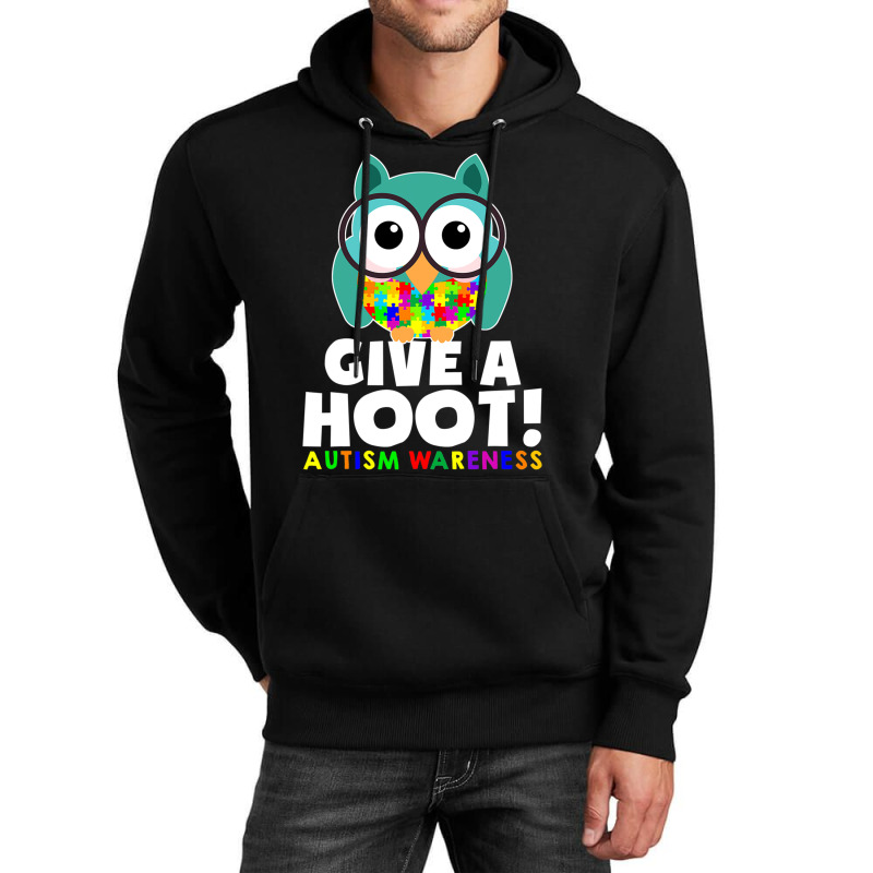 Autism Owl Give A Hoot Autism Awareness Unisex Hoodie by mrlee | Artistshot