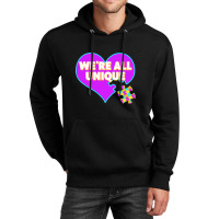 Autism We Are All Unique Autism Awareness Support Unisex Hoodie | Artistshot