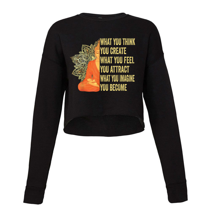 Buddhism Buddha Meditation Law Of Attraction Cropped Sweater by criticizematter | Artistshot