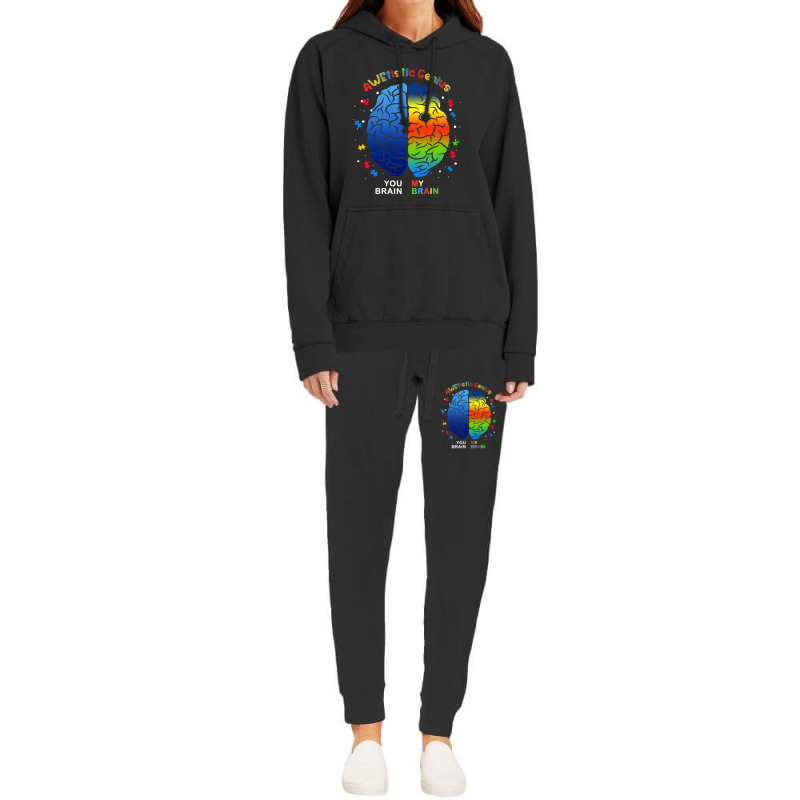 Awetistic Genius Support Autism Awareness Month Hoodie & Jogger set by mrlee | Artistshot