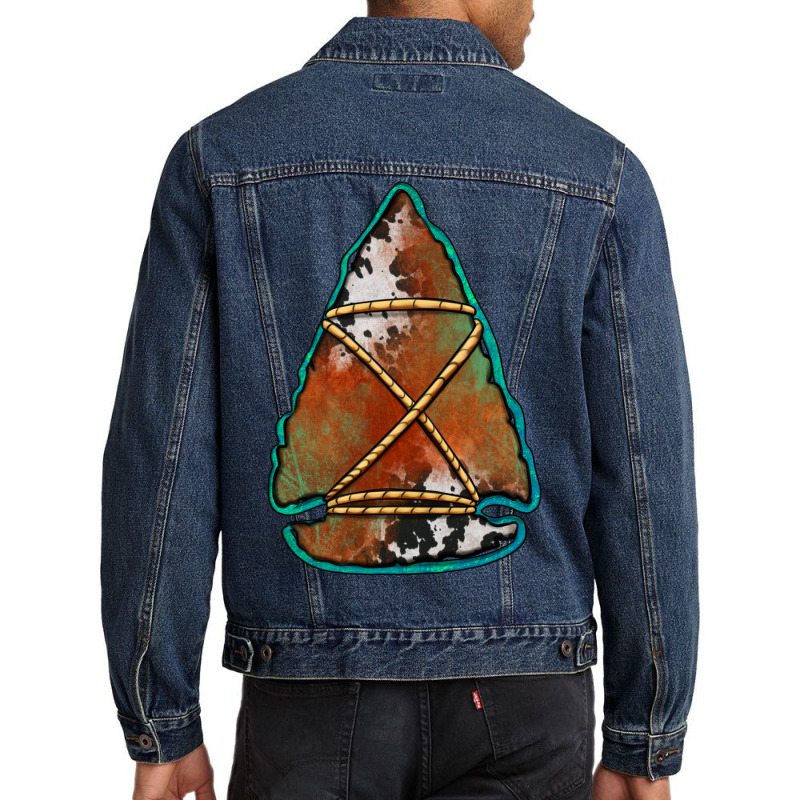 Cowhide Rusty Arrowhead Men Denim Jacket | Artistshot