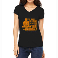 Buddhism Buddha Quote Peaceful Meditation Women's V-neck T-shirt | Artistshot