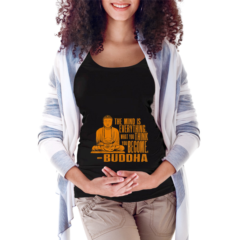 Buddhism Buddha Quote Peaceful Meditation Maternity Scoop Neck T-shirt by criticizematter | Artistshot