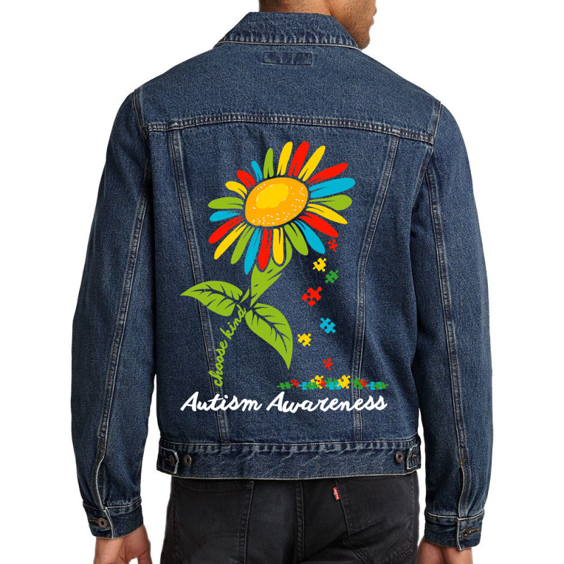 Choose Kind Autism Awareness Month Men Denim Jacket by mrlee | Artistshot