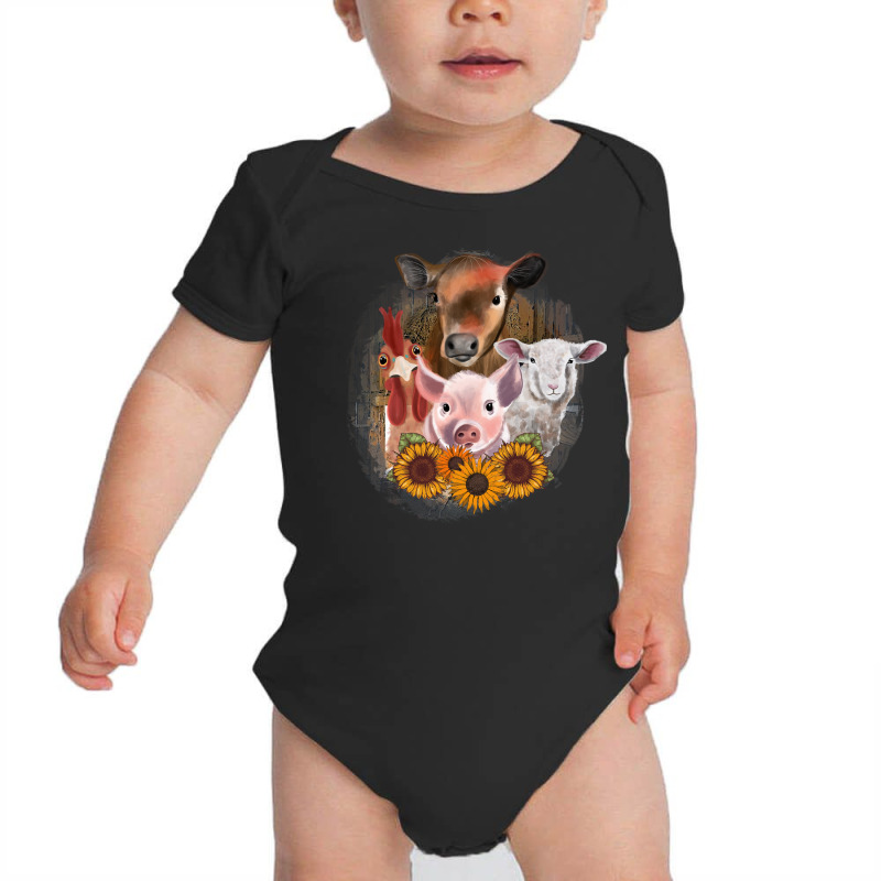 Farm Animals Baby Bodysuit by autlu2024 | Artistshot