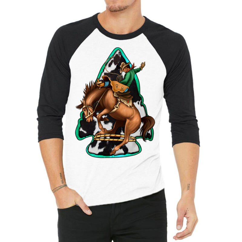 Bucking Bronco Arrowhead 3/4 Sleeve Shirt by Jasminsmagicworld | Artistshot