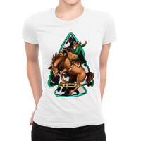 Bucking Bronco Arrowhead Ladies Fitted T-shirt | Artistshot