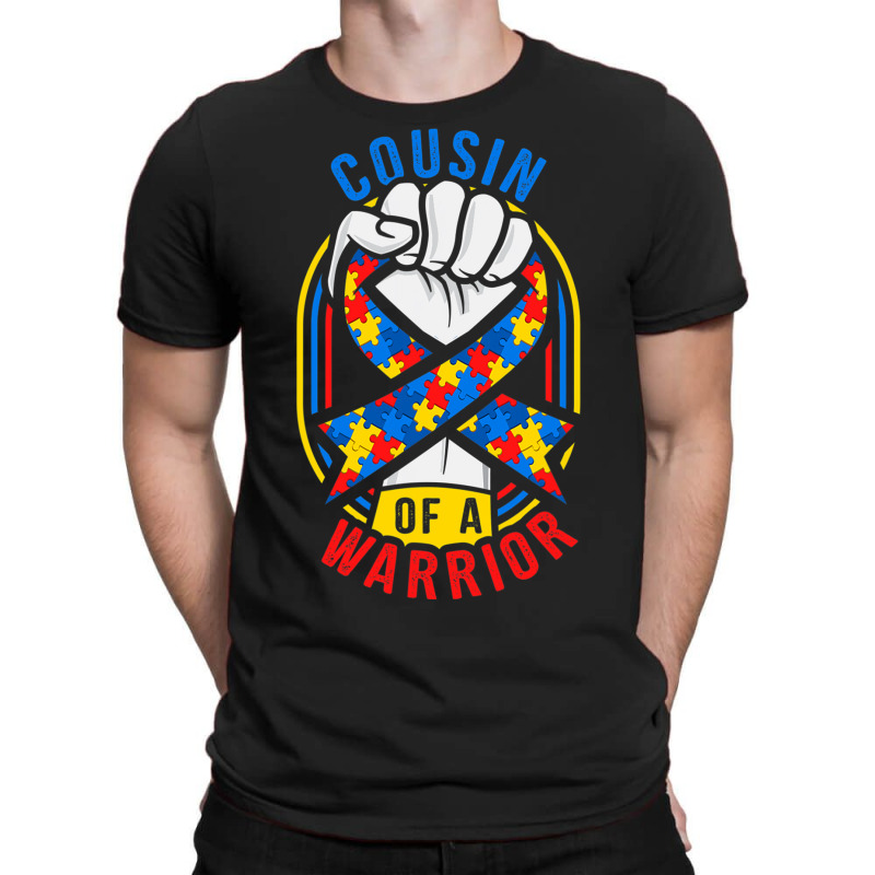 Cousin Of A Warrior Autism Awareness Matching T-Shirt by mrlee | Artistshot