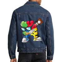 Dabbing Baseball Puzzle Piece Autism Awareness Men Denim Jacket | Artistshot