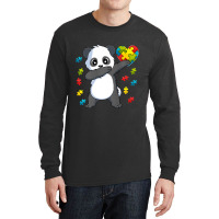 Dabbing Panda Puzzle Piece Autism Awareness Long Sleeve Shirts | Artistshot