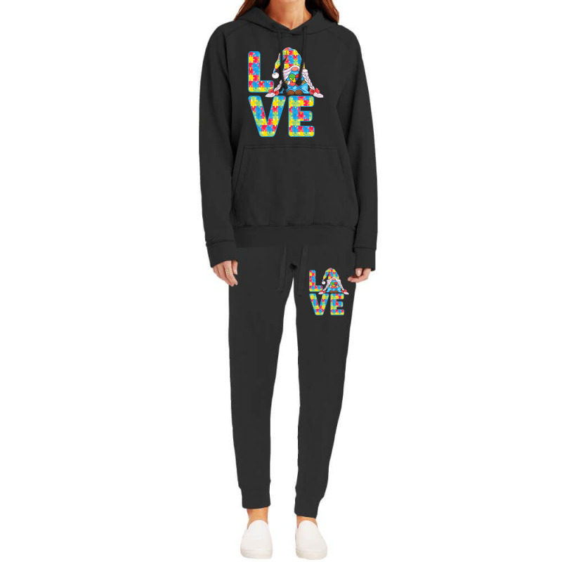 Gnomes Holding Puzzle Love Support Autism Awareness Hoodie & Jogger set by mrlee | Artistshot