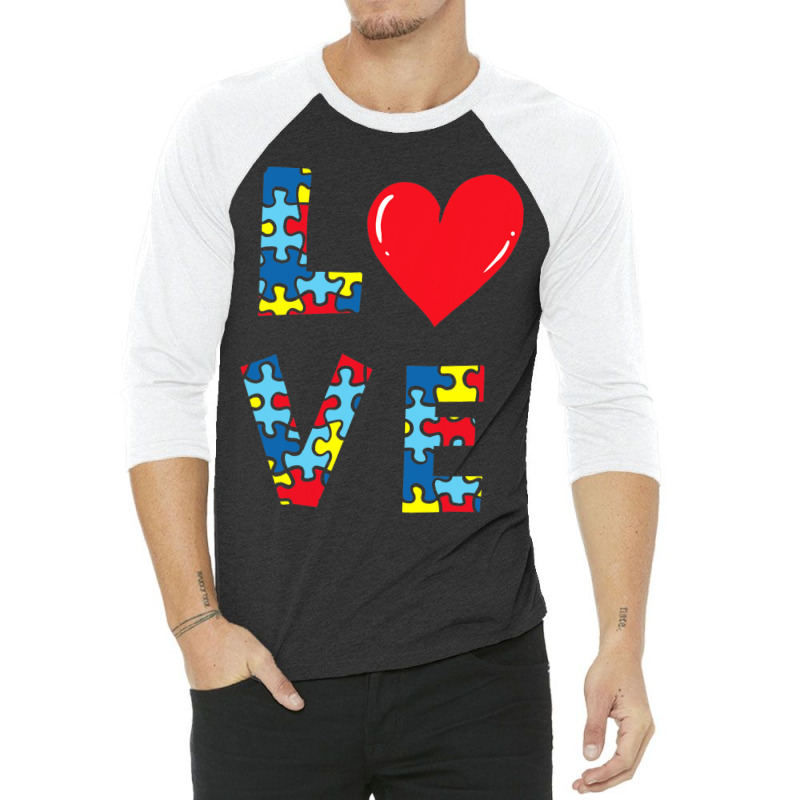 Love Autism Awareness 3/4 Sleeve Shirt by mrlee | Artistshot