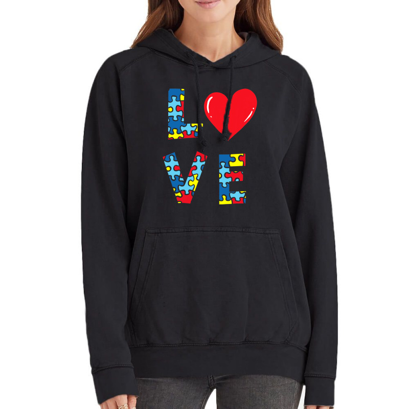 Love Autism Awareness Vintage Hoodie by mrlee | Artistshot