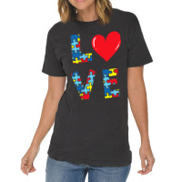 Love Autism Awareness Vintage T-shirt | Artistshot