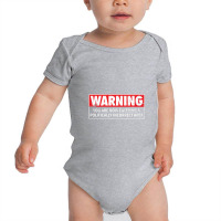 Warning Area Baby Bodysuit | Artistshot