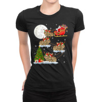 American Football Christmas Teamsanta 20 Ladies Fitted T-shirt | Artistshot