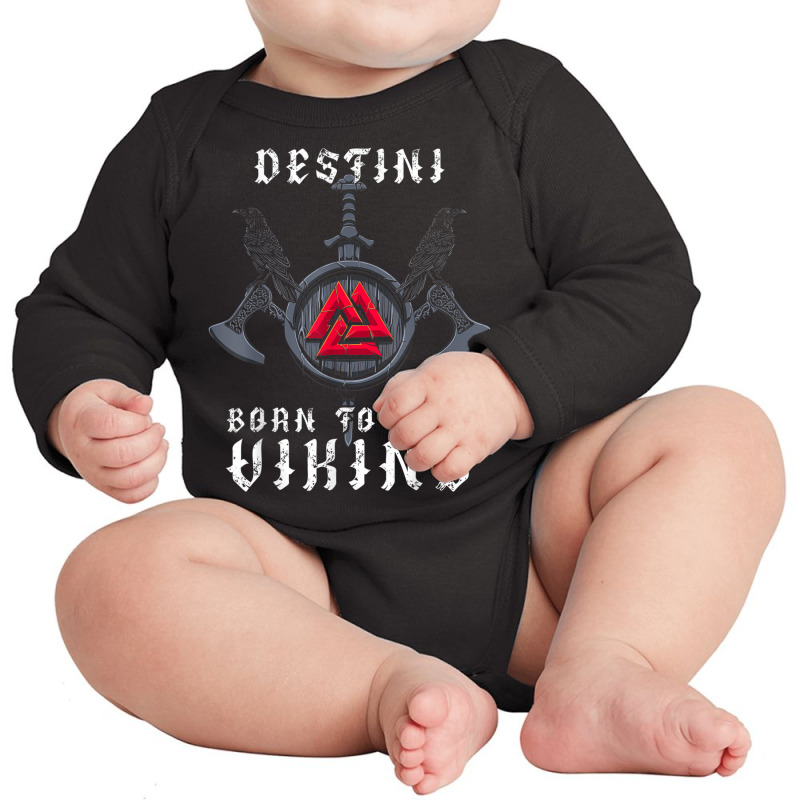 Viking Destini Born To Be A Viking Personalized Long Sleeve Baby Bodysuit by urethrapricey | Artistshot