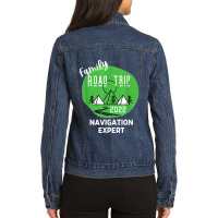 Fun Matching Family Road Trip 2022 Navigation Expert T Shirt Ladies Denim Jacket | Artistshot