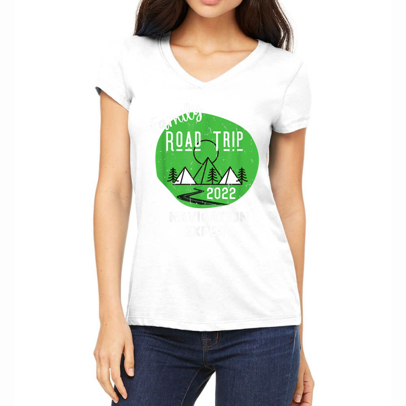 Fun Matching Family Road Trip 2022 Navigation Expert T Shirt Women's V-Neck T-Shirt by James William | Artistshot