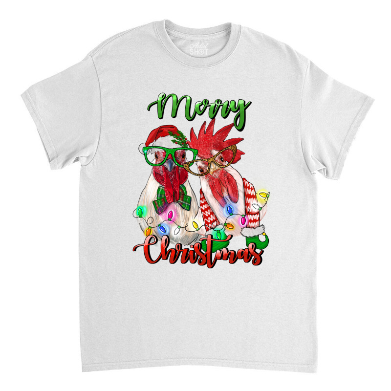 Christmas Roosters Classic T-shirt by RanaPortraitStore | Artistshot