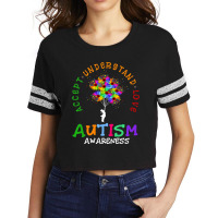 Autism Accept Understand Love Scorecard Crop Tee | Artistshot