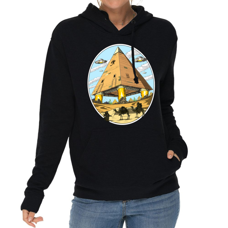 Hippie Alien Egyptian Pyramids 306 Lightweight Hoodie | Artistshot