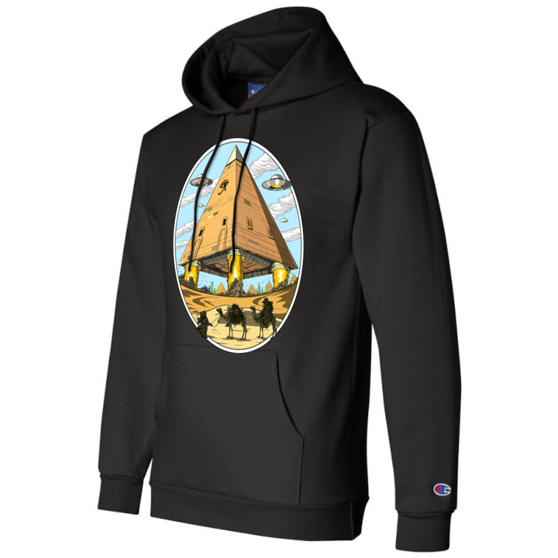 Hippie Alien Egyptian Pyramids 306 Champion Hoodie | Artistshot