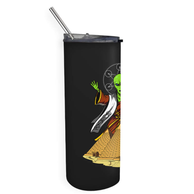 Hippie Alien Egyptian Pyramids 362 Skinny Tumbler | Artistshot