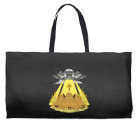 Hippie Alien Egyptian Pyramids Weekender Totes | Artistshot