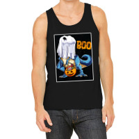 Ghost Dinosaur T Rex Funny Boo Halloween Gifts Men Pumpkin Tank Top | Artistshot