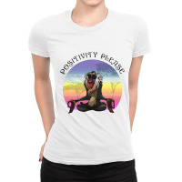 Positivity Please For Light Ladies Fitted T-shirt | Artistshot