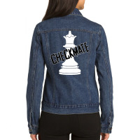 Chess Club Designs T  Shirt International Chess Day Ladies Denim Jacket | Artistshot