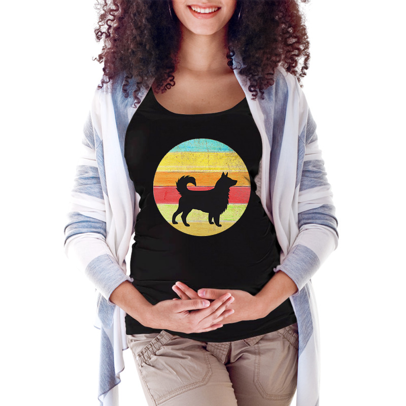 Border Collie Vintage T  Shirt Border Collie Vintage Rainbow Silhouett Maternity Scoop Neck T-shirt by theaney | Artistshot