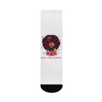 Black Women Black Queen Breast Cancer Warrior Pink Ribbon T Shirt Crew Socks | Artistshot