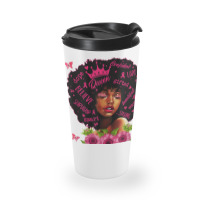 Black Women Black Queen Breast Cancer Warrior Pink Ribbon T Shirt Travel Mug | Artistshot