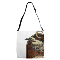 Edgar Allan Poe Nevermore Skull And Raven Memento Mori Adjustable Strap Totes | Artistshot