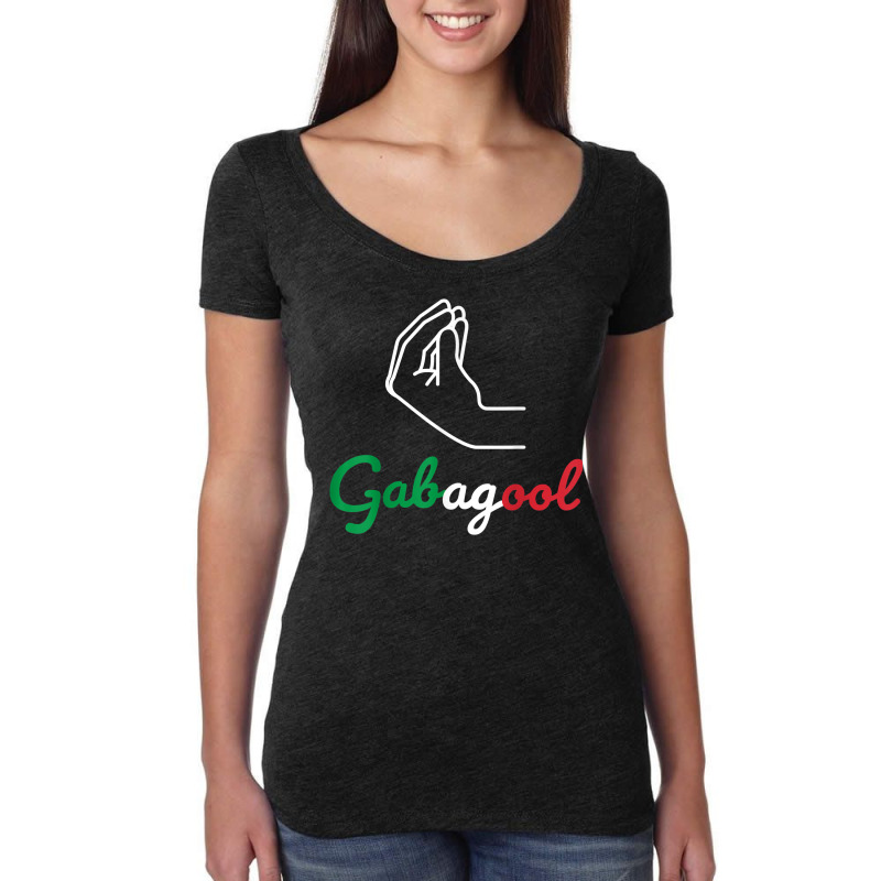 Gabagool. Italian American Funny Italian Hand T Shirt Women's Triblend Scoop T-shirt by kewisharemeliadq | Artistshot